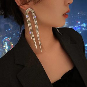 boucles d'oreilles strass