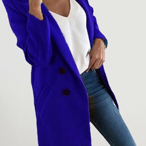 manteau femme élégant bleu