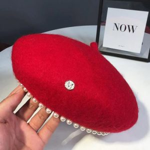 béret femme rouge