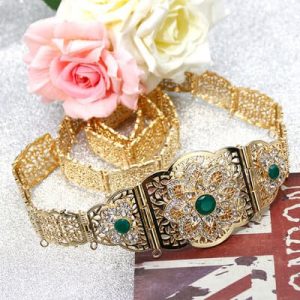 ceinture caftan vert